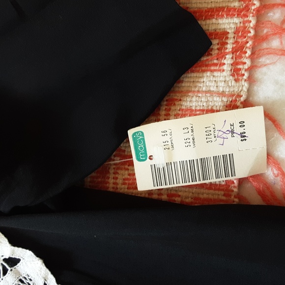 Vintage Knapp Studio Black Dress with Lace Collar💖💖💖NWT - Picture 8 of 8